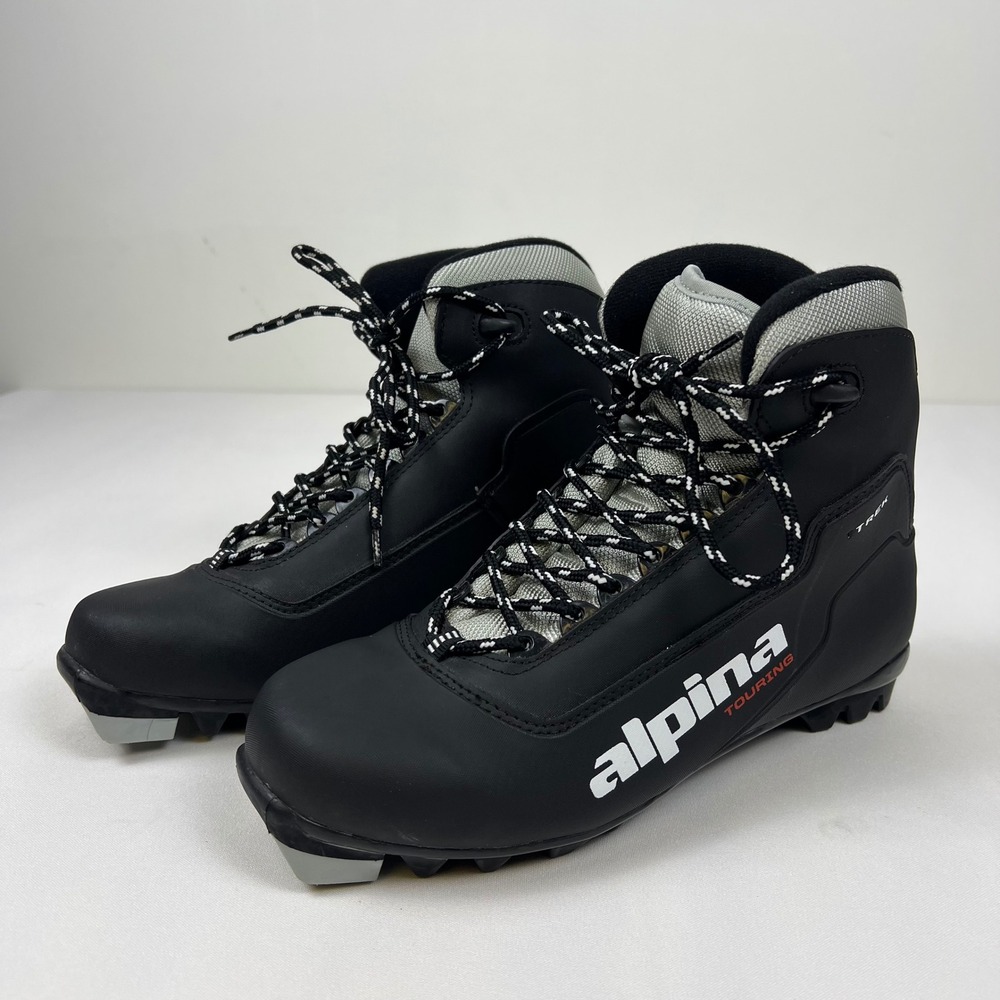 Alpina T Trek Touring Ski Boots Size 42 Black NNN Nordic Excellent Condition